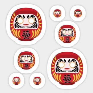 Japanese Daruma Doll Wishing Stickers DIY Fill In Sticker